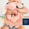 Picture of Itzy Ritzy - Itzy Lovey Including Teether - Baby Lovey with Teether, Textured Ribbons & Dangle Arms - Features Crinkle Sound, Sherpa Fabric and Minky Plush (Pink Bunny)