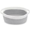 Picture of ABenkle Small Basket, 12"x 8" x 5" Cute Small Woven Basket, Rope Room Shelf Storage Basket, Cat Dog Toys Basket Chest Box, Decorative Empty Gift Basket with Handles
