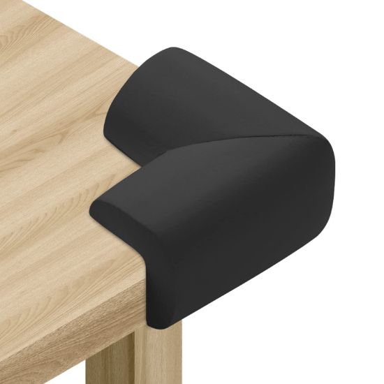 Picture of 8 Pack Soft Sponge Table Corners, Corner Protector Baby, Baby Proofing Corner Guards, Pre-Taped Furniture Corner Protectors, Child Safety Furniture Bumper, Corner Protectors for furniturey, Black