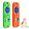 Picture of Hooku 2-Pack Silicone Teethers for Babies 0-6 & 6-12 Months, Sensory Chew Toys & Remote Control Toys for Infants & Toddlers