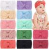 Picture of CÉLLOT Super Stretchy Soft Knot Headbands with Hair Bows Head Wrap Hair Accessories For Newborn Baby Girls Infant Toddlers Kids