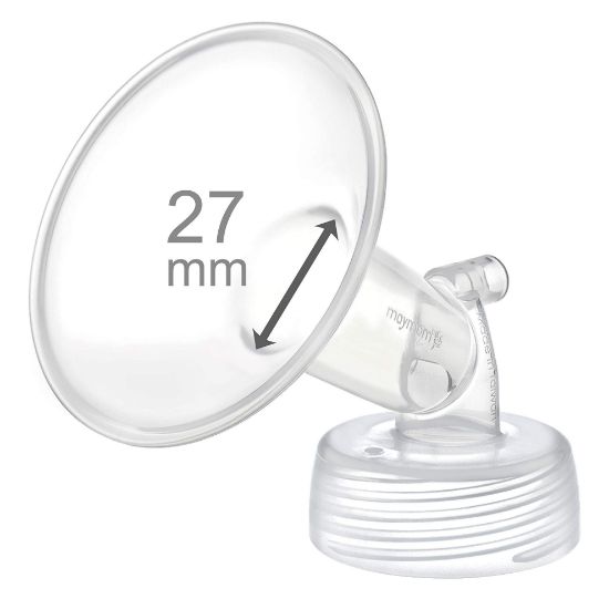 Picture of Maymom Wide Neck Pump Part for Spectra S1/S2 Pumps; Incl Wide Mouth Flange; Not Original Spectra Flange; Replaces Spectra Shield (27 mm)