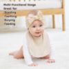 Picture of Susurration Muslin Baby Bibs 6 Pack Bandana Drool Bibs,Soft Square Adjustable Baby Drooling Bibs for Unisex Girls & Boys(Multicolored)