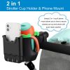 Picture of Accmor Stroller Cup Holder, Bike Cup Holder, Universal Cup Holder for Uppababy Nuna Doona Strollers, 2-in-1 Cup Phone Holder for Stroller, Bike, Wheelchair, Walker, Scooter