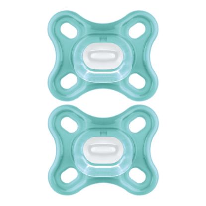 Picture of MAM Comfort Baby Pacifiers, Lightweight One-Piece Full Silicone Binky for Newborns 0-3 Months, BPA-Free Nipple, Easy to Clean Pacifier, Best for Breastfed Babies, with Sterilizer Case, 2 Count Binkies