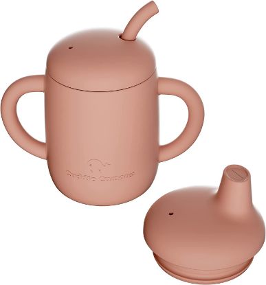 Picture of Cuddle Campus Sippy Cups 7OZ, [4 in 1] Baby Cups, Shatterproof Silicone Straw Cup,Open Cup for 6M, 6M+,6-12 Months,1/1+ Year Old Baby,Toddler