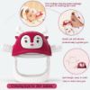 Picture of Smily Mia Never Drop Reindeer Silicone Baby Chewing Toy for 3M+ Infants, Easy to Hold Teething Miteen with Soft Textures for Sensory Exploration and Teething Pain Relief-Christmas Red