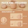 Picture of Cuddle Campus Sippy Cups 7OZ, [4 in 1] Baby Cups, Shatterproof Silicone Straw Cup,Open Cup for 6M, 6M+,6-12 Months,1/1+ Year Old Baby,Toddler (Peach Fuzz+buttercream, 7 OZ(1 Cup+2 Lids))