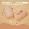 Picture of Cuddle Campus Sippy Cups 7OZ, [4 in 1] Baby Cups, Shatterproof Silicone Straw Cup,Open Cup for 6M, 6M+,6-12 Months,1/1+ Year Old Baby,Toddler (Peach Fuzz+buttercream, 7 OZ(1 Cup+2 Lids))