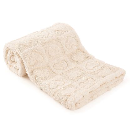 Picture of Plush Soft with Heart Checkered Baby Blanket,Fleece Infant Toddler Blankets for Girls Boys,Warm Lightweight Breathable Newborn Receiving Blankets for Crib Stroller 30"×39" (White, Heart)