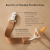 Picture of Stadela Baby Pacifier Clip Holder - Girl or Boy Unisex 4 Pack Gift Set - Retro Checker and Smiley Faces Design