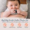 Picture of Itzy Ritzy Silicone Pacifiers for Newborn - Sweetie Soother Pacifiers Feature Collapsible Handle & Two Air Holes for Added Safety; for Ages Newborn and Up, Set of 2 in Dark Gray & Yellow