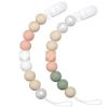 Picture of Pacifier Clip Baby Girls Binky Clips Holder Soothie Paci Clip Silicone Bead Teething Relief Teether Toy Baby Birthday Christmas Set of 2 Pack(Pinksand, Mossy Green)