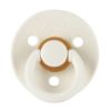 Picture of Itzy Ritzy Natural Rubber Pacifiers, Set of 2 - Natural Rubber Newborn Pacifiers with Cherry-Shaped Nipple & Large Air Holes for Added Safety; Set of 2 in Coconut & Toast, Ages 6-18 Months