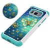 Picture of Tznzxm for Galaxy S8 Case Fashion 2 in 1 Dual Layer Anti-Scratch Heavy Duty Hard PC Silicone Bumper Shockproof Non-Slip Bling Diamond Sparkly Defender Protective Case For Samsung Galaxy S8 G Butterfly