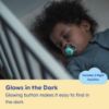 Picture of MAM Air Night Pacifiers, MAM Sensitive Skin Pacifier 6+ Months, Glow in The Dark Pacifier, Best Pacifier for Breastfed Babies, Unisex Baby Pacifiers, 2 Count (Pack of 1), Designs May Vary