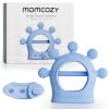 Picture of Momcozy Baby Teether Toys | Food Grade Silicone Teething Relief 0-6 Months | Toy 6-12 Months | Baby Essential | Blue