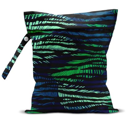 Picture of zcyxuuw Wet Bag, Wet Dry Bag, Wet Bag for Swimsuit, Travel, Beach, Pool, Diapers, Dirty Yoga Gym Clothes, Makeup Bag, Waterproof Tropical Palm Leaves Decor Jungle Palm Leaf Favors