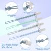 Picture of 4-Pack Silicone Pacifier Clips with One-Piece Beads for Baby Boys and Girls - Flexible and Rust-Free Holders for Teething Relief and Baby Essentials, Safe for Newborns (Blue)