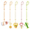 Picture of LittleHugs Toy Straps for Baby, 5pcs Adjustable Toy Holder for Stroller Accessories, Silicone Baby Tether Pacifier Clip, No Throw Baby Travel Essential Leash for High Chair, Car Seat (5 Pack Macaron)