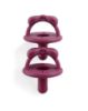 Picture of Itzy Ritzy Silicone Pacifiers for Newborn - Sweetie Soother Pacifiers Feature Collapsible Handle & Two Air Holes for Added Safety; for Ages Newborn and Up, Set of 2 in Sugarplum