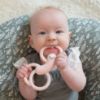 Picture of Dr. Brown's Flexees Pink Sloth, Soft 100% Silicone Baby Teether, BPA Free, 3m+