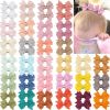 Picture of CÉLLOT Hair Clips for Baby Girls - 60 Tiny 2" Fully Covered Bows Barrettes for Infants and Toddlers
