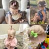 Picture of CÉLLOT Hair Clips for Baby Girls - 60 Tiny 2" Fully Covered Bows Barrettes for Infants and Toddlers