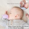 Picture of Super Soft Silicone Never Drop Pacifier Teeth - Visually Soothing and Easy to Grasp Toy for Baby Teething Relief - 0-8 Months-Crystal Purple