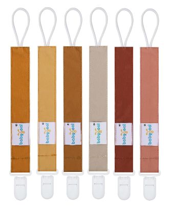 Picture of Babygoal Neutral Pacifier Clips, 6 Pack Binky Paci Holder Leashes for Baby Boys and Girls Fits for Most Pacifier, Binkie Styles & Baby Teethers & Toys and Gift