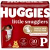 Picture of Huggies Newborn Diapers, Little Snugglers Baby Diapers, Size Preemie (up to 6 lbs), 30 Count