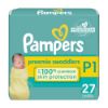Picture of Pampers Baby Diapers - Swaddlers - Size P1, 27 Count, Ultra Absorbent Disposable Preemie Diaper