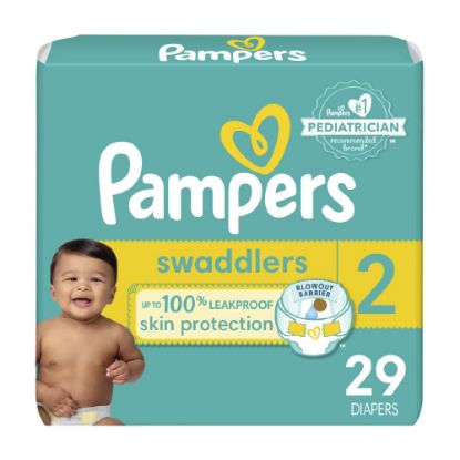 Picture of Pampers Baby Diapers - Swaddlers - Size 2, 29 Count, Ultra Absorbent Disposable Infant Diaper