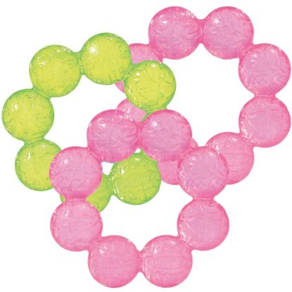 Picture of Infantino Water Teethers - Sensory Exploration and Teething Relief, Cooling Relief for Teething Babies, Lime & Pink, 3-Pack