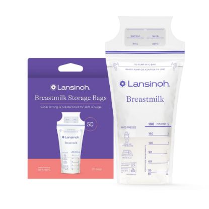 Picture of Lansinoh Breast Milk Storage Bags 1 pack of 50 count.