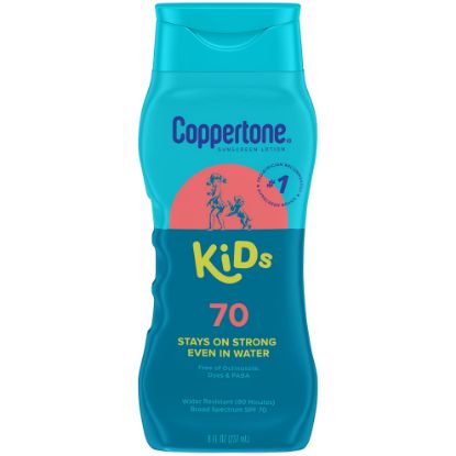 Picture of Coppertone Kids Sunscreen Lotion SPF 70, Water Resistant Sunscreen for Kids, 8 Fl Oz Bottle
