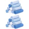 Picture of Spasilk Washcloths for Newborn Boys and Girls, Soft Terry Baby Washcloths, Baby Essentials, Ideal Baby Shower Gifts, Blue, Pack of 20