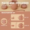 Picture of Cuddle Campus Sippy Cups 7OZ, [4 in 1] Baby Cups, Shatterproof Silicone Straw Cup,Open Cup for 6M, 6M+,6-12 Months,1/1+ Year Old Baby,Toddler (Peach Cobbler, 7 OZ(1 Cup+2 Lids))