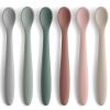 Picture of 6-Piece Silicone Baby Feeding Spoons, First Stage Infant Spoons, Soft-Tip Easy on Gums I Baby Training Spoon | Infant Utensils Feeding Supplies, Dishwasher & Boil-proof