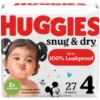 Picture of Huggies Size 4 Diapers, Snug & Dry Baby Diapers, Size 4 (22-37 lbs), 27 Count, Packaging May Vary