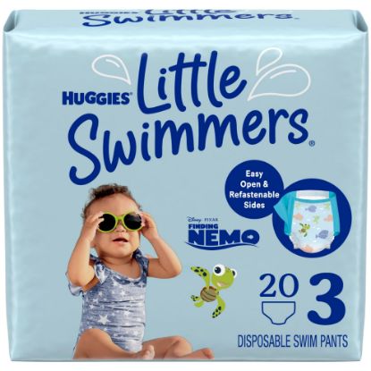 Picture of Huggies Little Swimmers Disposable Swim Diapers, Size 3 (16-26 lbs), 20 Ct
