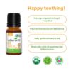 Picture of Wellements Organic Baby Tooth Oil | Soothing Massage Oil for Tiny Gums, Helps Make Teething Happy, Made with Safe and Effective Certified Organic Ingredients | 0.5 Fl Oz. 4 Months +