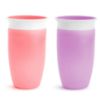 Picture of Munchkin Sippy Cups for Toddlers 1-3, Spill Proof Miracle 360 Cup, 10 Ounce, 2 Pack, Pink/Purple
