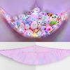 Picture of Unicorn Castle Stuffed Animals Net or Hammock Kids Toy Storage Organizer with LED Light Hanging Corner Stuffed Animals Holder Kids Girls Room Decor(Pack of 1)