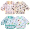 Picture of Accmor 4 Pack Long Sleeve Baby Bibs, Waterproof Sleeved Bib, Toddler Soft Bib for 24-36 Months