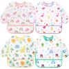 Picture of Accmor 4 Pack Long Sleeve Baby Bibs, Waterproof Sleeved Bib, Toddler Soft Bib for 24-36 Months