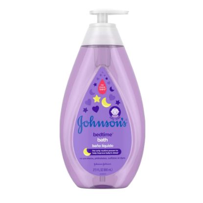 Picture of Johnson's Bedtime Baby Bath with Soothing NaturalCalm Aromas, Hypoallergenic & Tear-Free Liquid Baby Bath Formula, No Parabens, Sulfates, Dyes, or Phthalates, 27.1 fl. oz