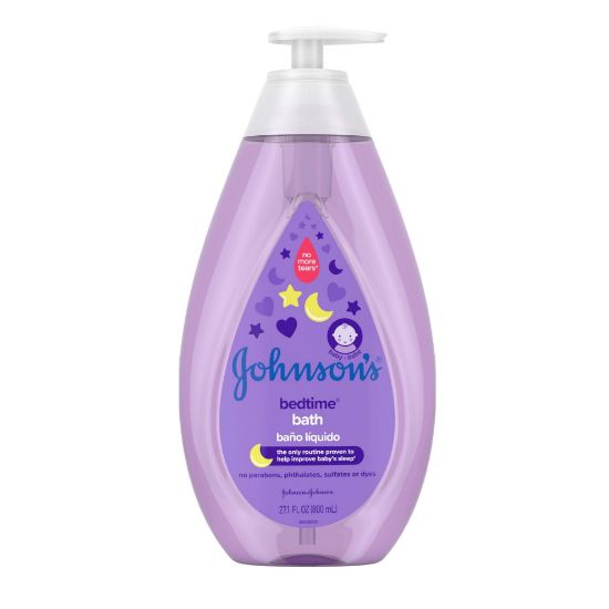 Picture of Johnson's Bedtime Baby Bath with Soothing NaturalCalm Aromas, Hypoallergenic & Tear-Free Liquid Baby Bath Formula, No Parabens, Sulfates, Dyes, or Phthalates, 27.1 fl. oz