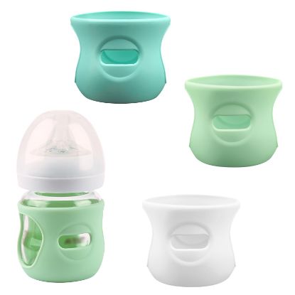 Picture of 3 Pack Silicone Sleeves for Avent Natural Glass Baby Bottles, Anti Breakage Baby Bottle Holder, Compatible Philips Avent Glass Natural Baby Bottle 4 oz, BPA Free