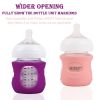 Picture of 3 Pack Silicone Sleeves for Avent Natural Glass Baby Bottles, Anti Breakage Baby Bottle Holder, Compatible Philips Avent Glass Natural Baby Bottle 4 oz, BPA Free (White+Pink+Purple)